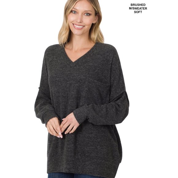 Cozy By The Fire Sweater in Mocha - Picture 2 of 5